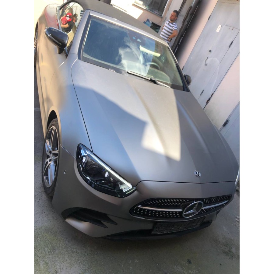 Антигравійна плівка для авто: BRAWIX Color PPF (Matte Liquid White Silver: Number 051) - 1.52 x 16 м/п