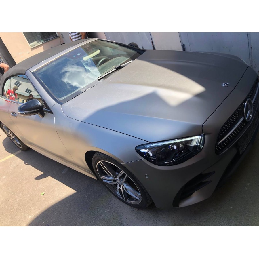 Антигравійна плівка для авто: BRAWIX Color PPF (Matte Liquid White Silver: Number 051) - 1.52 x 16 м/п