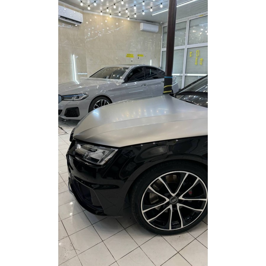 Антигравійна плівка для авто: BRAWIX Color PPF (Matte Liquid White Silver: Number 051) - 1.52 x 16 м/п