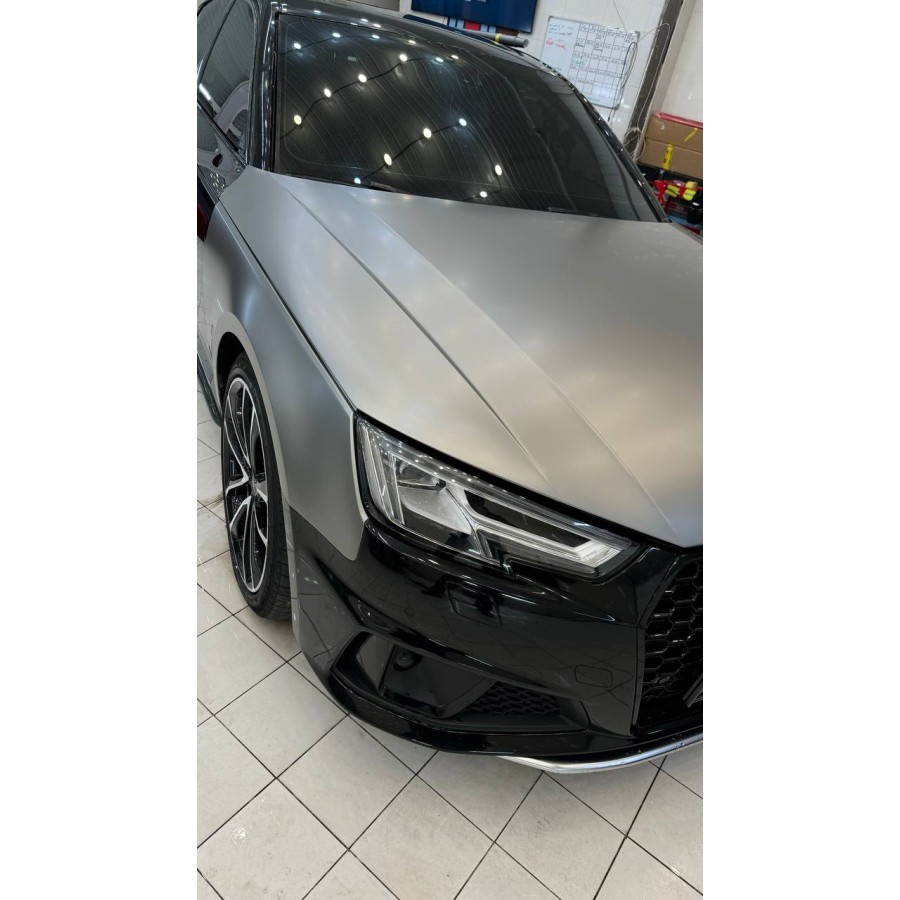 Антигравійна плівка для авто: BRAWIX Color PPF (Matte Liquid White Silver: Number 051) - 1.52 x 16 м/п