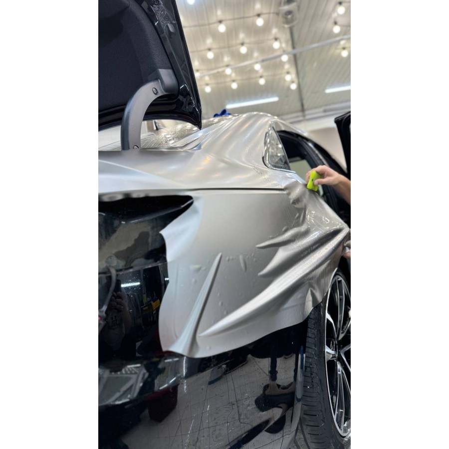 Антигравійна плівка для авто: BRAWIX Color PPF (Matte Liquid White Silver: Number 051) - 1.52 x 16 м/п
