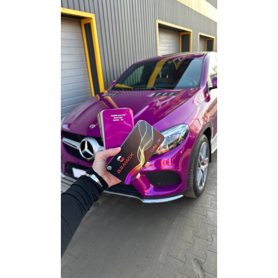 Антигравійна плівка для авто: BRAWIX Color PPF (Violet Light: Number 061) - 1.52 x 16 м/п