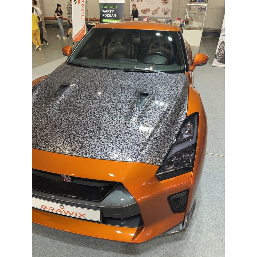 Антигравійна плівка для авто: BRAWIX Color PPF (Forged Carbon Silver: Number 072 - 1.52 x 16 м/п