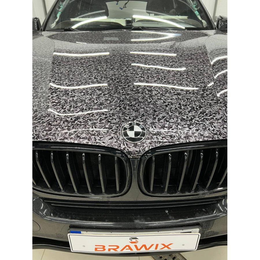 Антигравійна плівка для авто: BRAWIX Color PPF (Forged Carbon Silver: Number 072 - 1.52 x 16 м/п