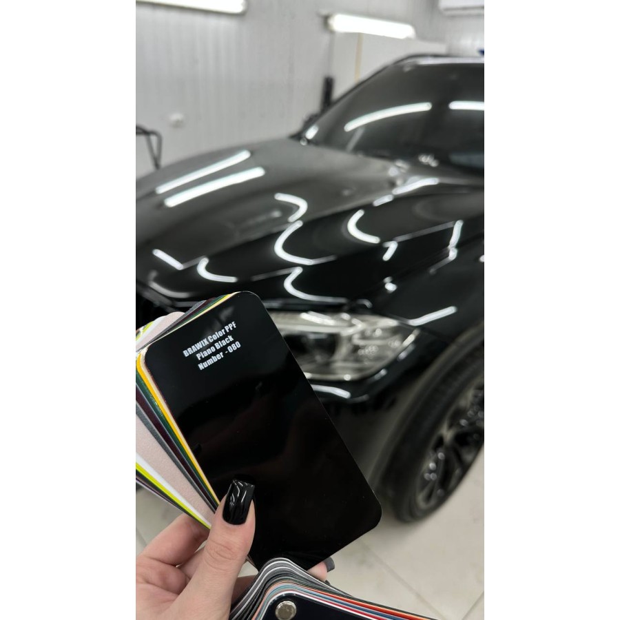 Антигравійна плівка для авто: BRAWIX Color PPF (Piano Black: Number 080) - 1.52 x 16 м/п