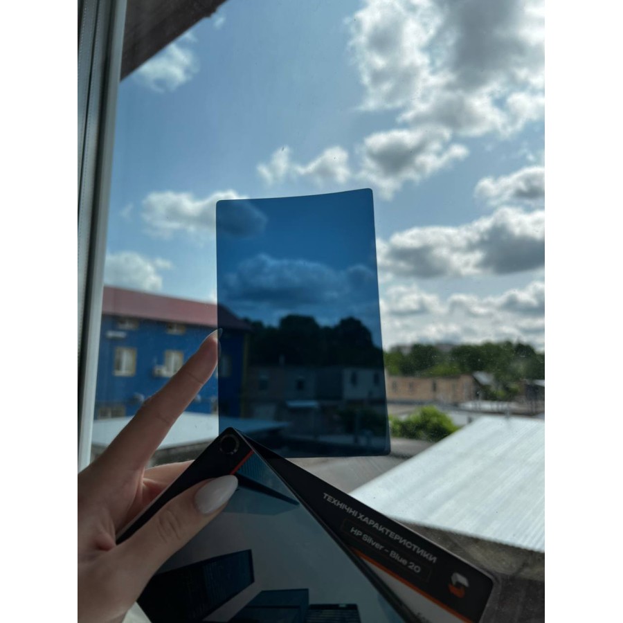 Архітектурна дзеркальна плівка BRAWIX HP Silver - Blue 20% - 1.52 х 30 m