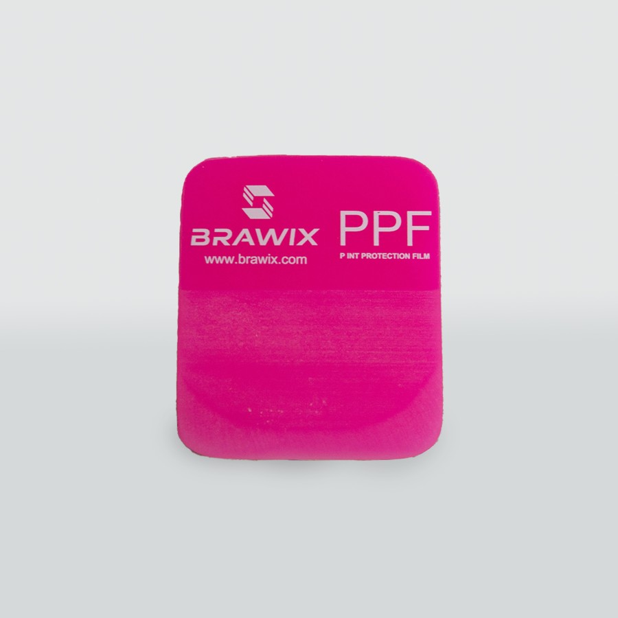 Tool 216 - Вигонка BRAWIX Pink / Orange Squeegee PPF - 6,5x7,5 см (заокруглена)