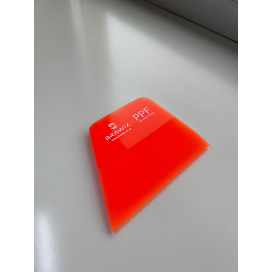 Tool 217 - Вигонка BRAWIX Pink / Red / Orange Squeegee PPF - 7x10 см (скошена)